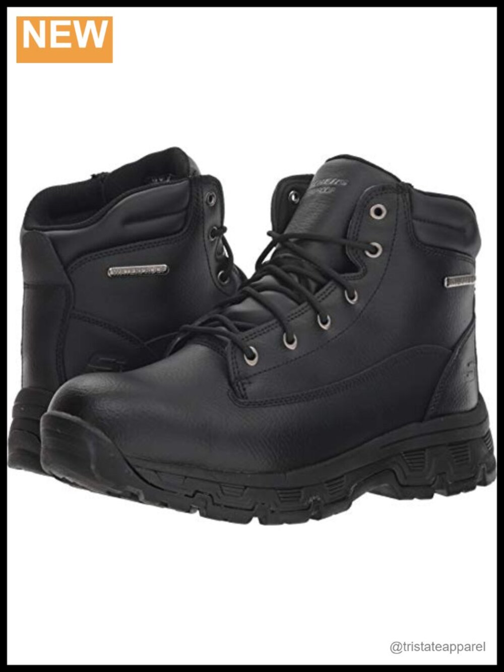 Morson-Sinatro Men's Ankle-High Hiking Boots Slip Resistant Memory Foam Leather